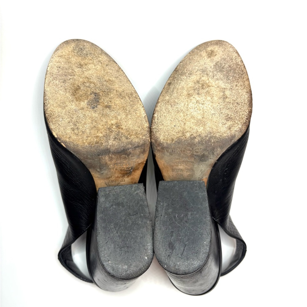 Vince Black Leather Heeled Ankle Bootie | 7.5 - Picture 6 of 9